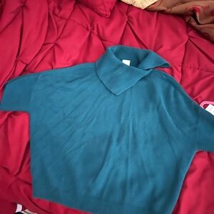 Cabi teal sweater turtleneck